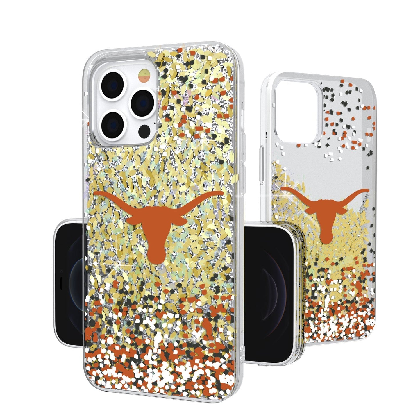 Texas Longhorns Confetti Gold Glitter Case