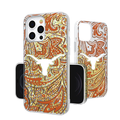 Texas Longhorns Paisley Gold Glitter Case