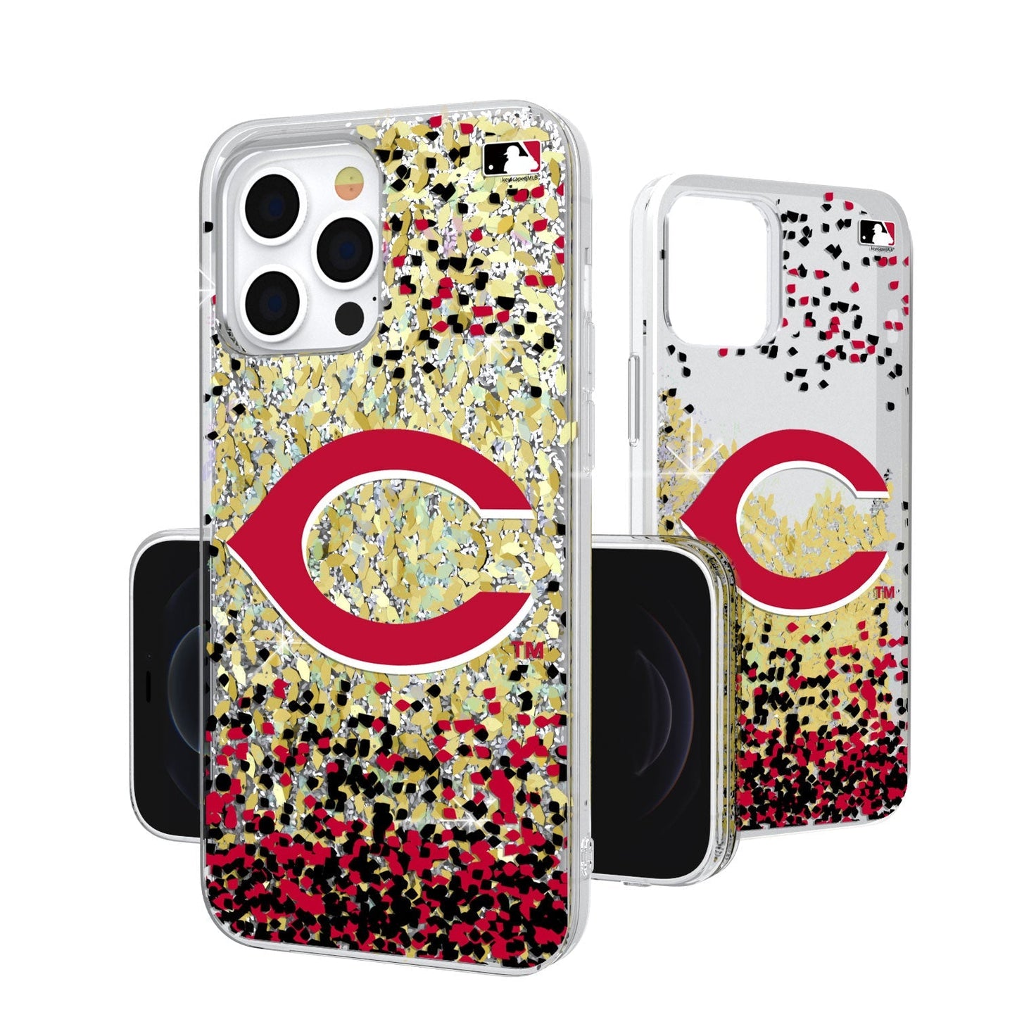 Cincinnati Reds Confetti Gold Glitter Case