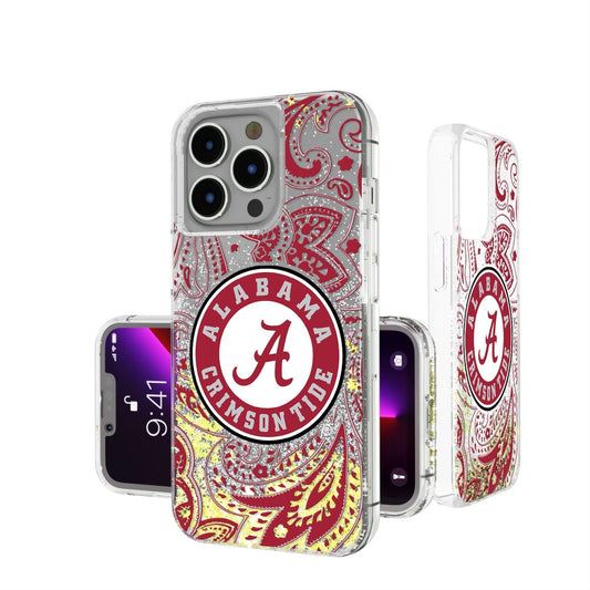 Alabama Crimson Tide Paisley Glitter Case