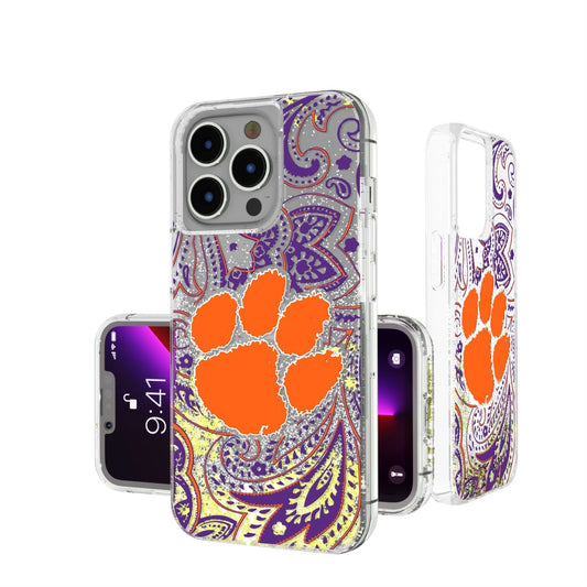 Clemson Tigers Paisley Glitter Case