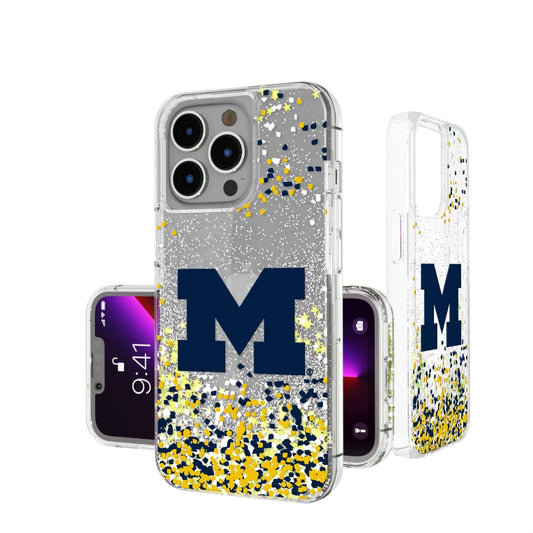 Michigan Wolverines Confetti Glitter Case