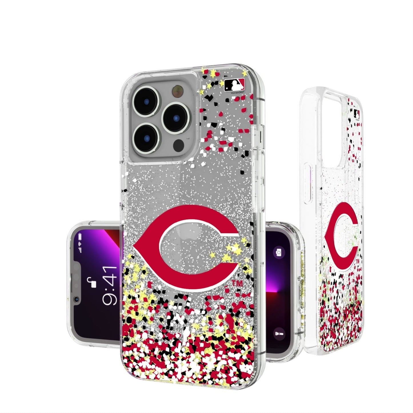 Cincinnati Reds Confetti Gold Glitter Case