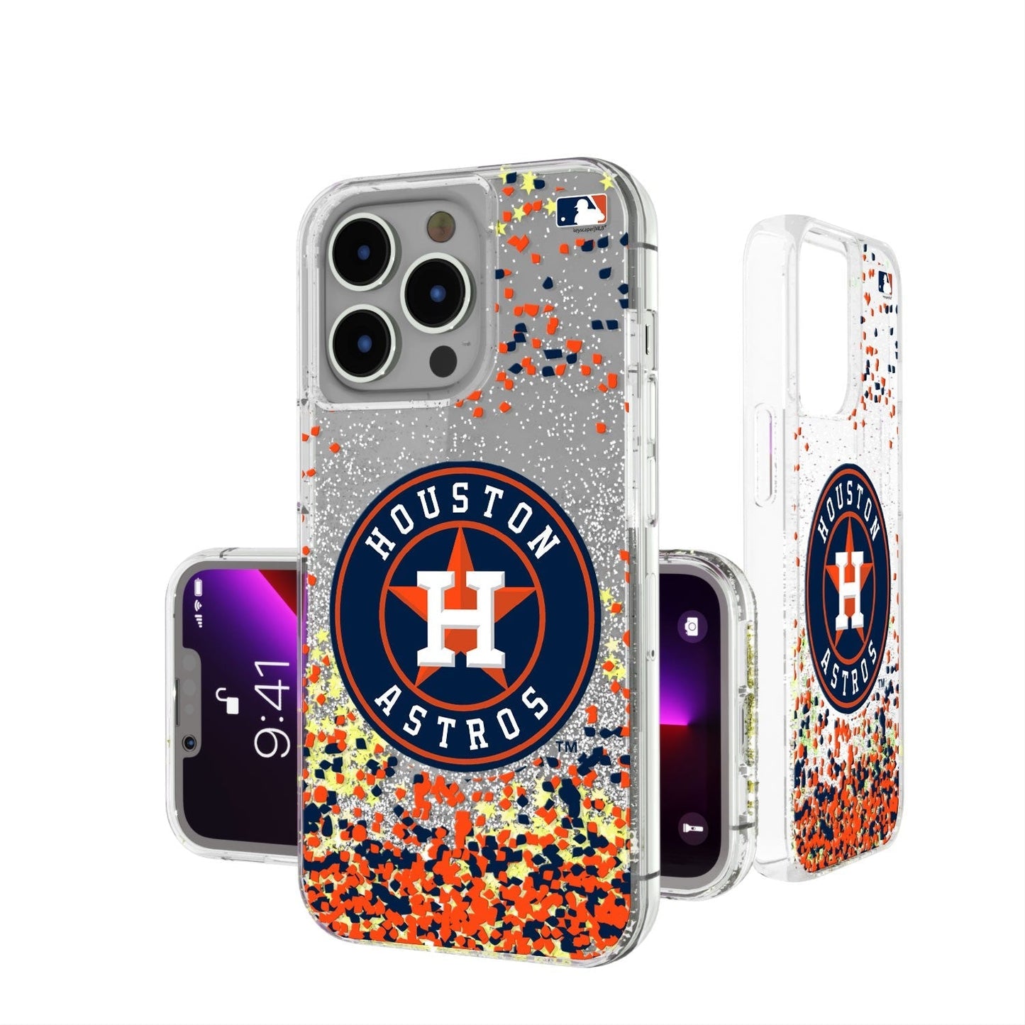 Houston Astros Confetti Gold Glitter Case