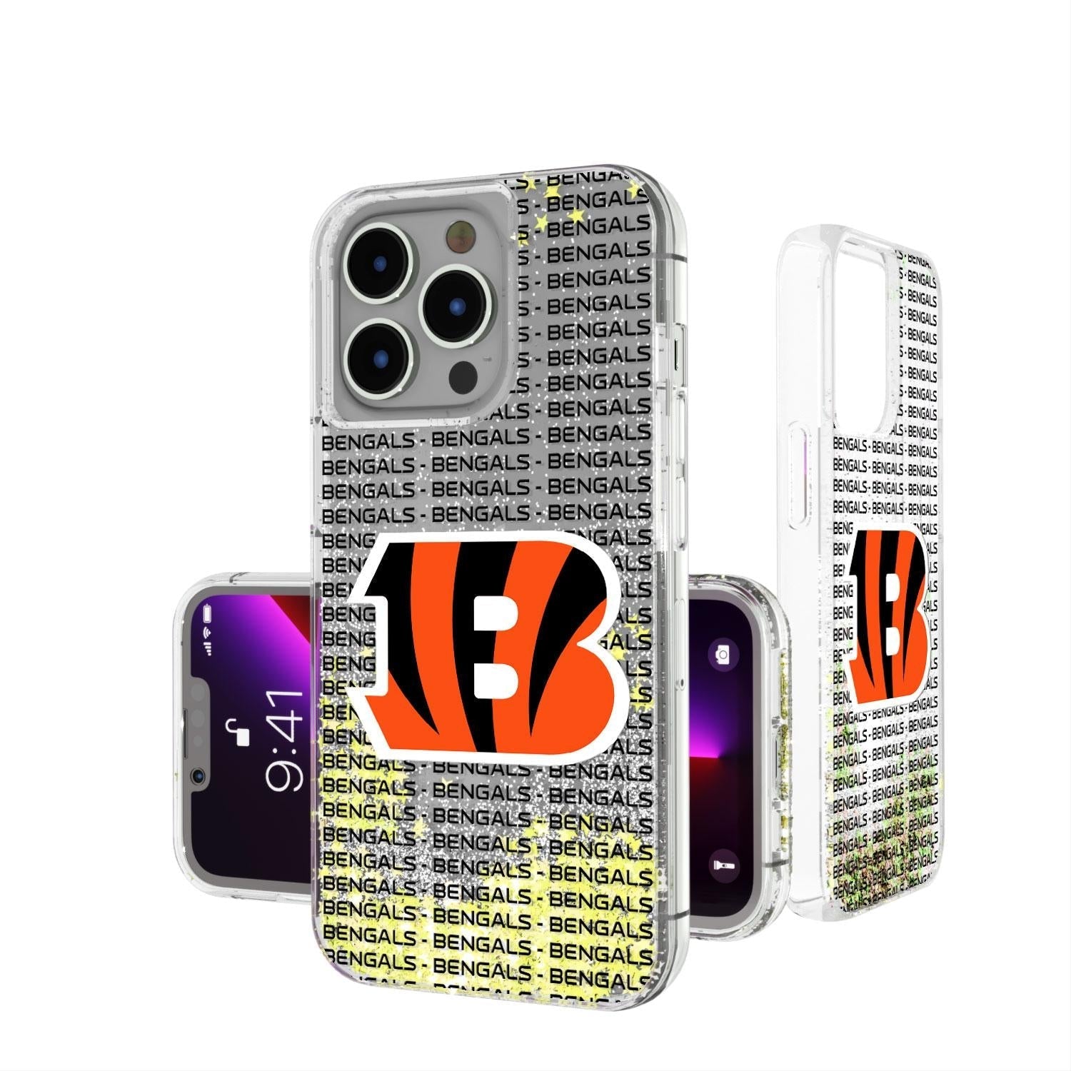 Cincinnati Bengals Blackletter Glitter Case-0