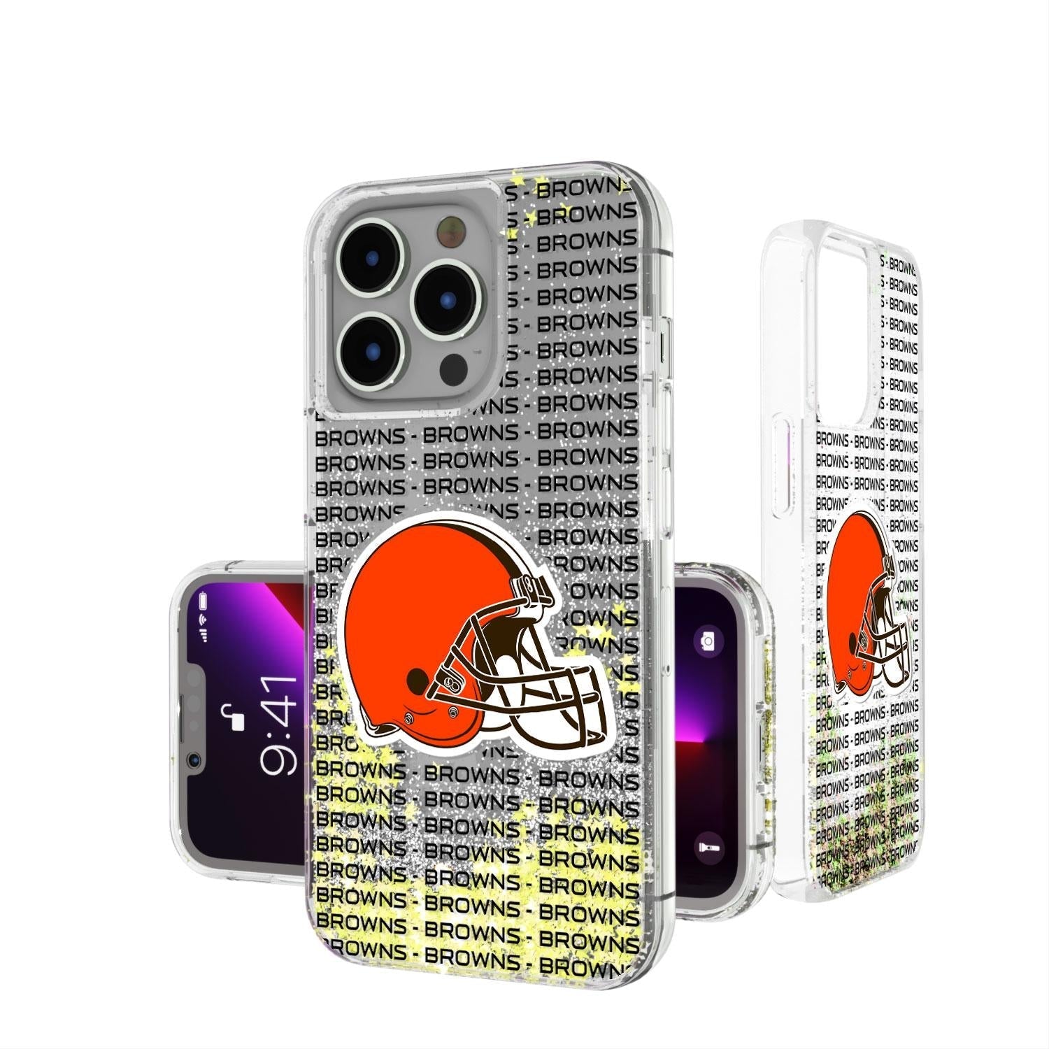 Cleveland Browns Blackletter Glitter Case-0