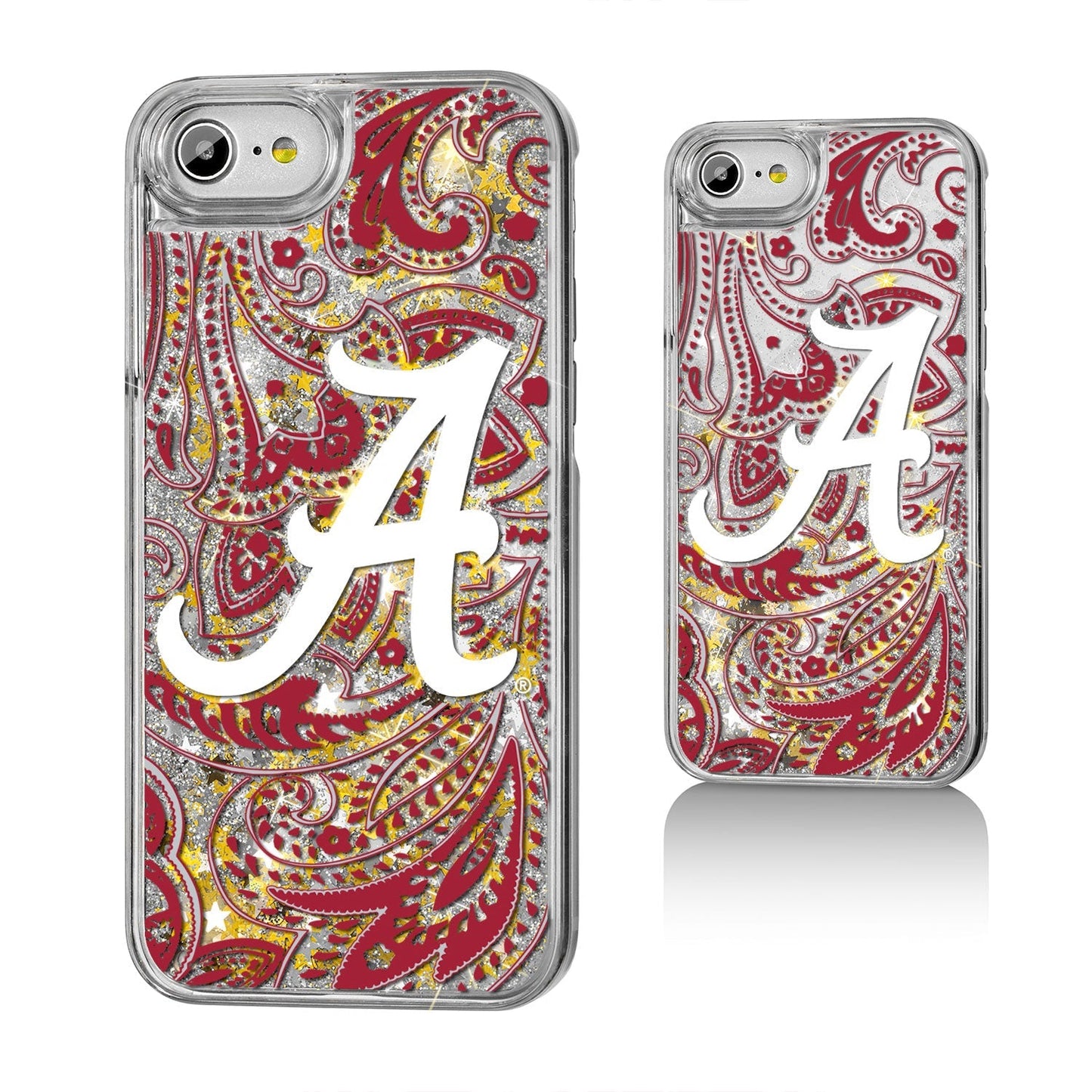 Alabama Crimson Tide Paisley Gold Glitter Case