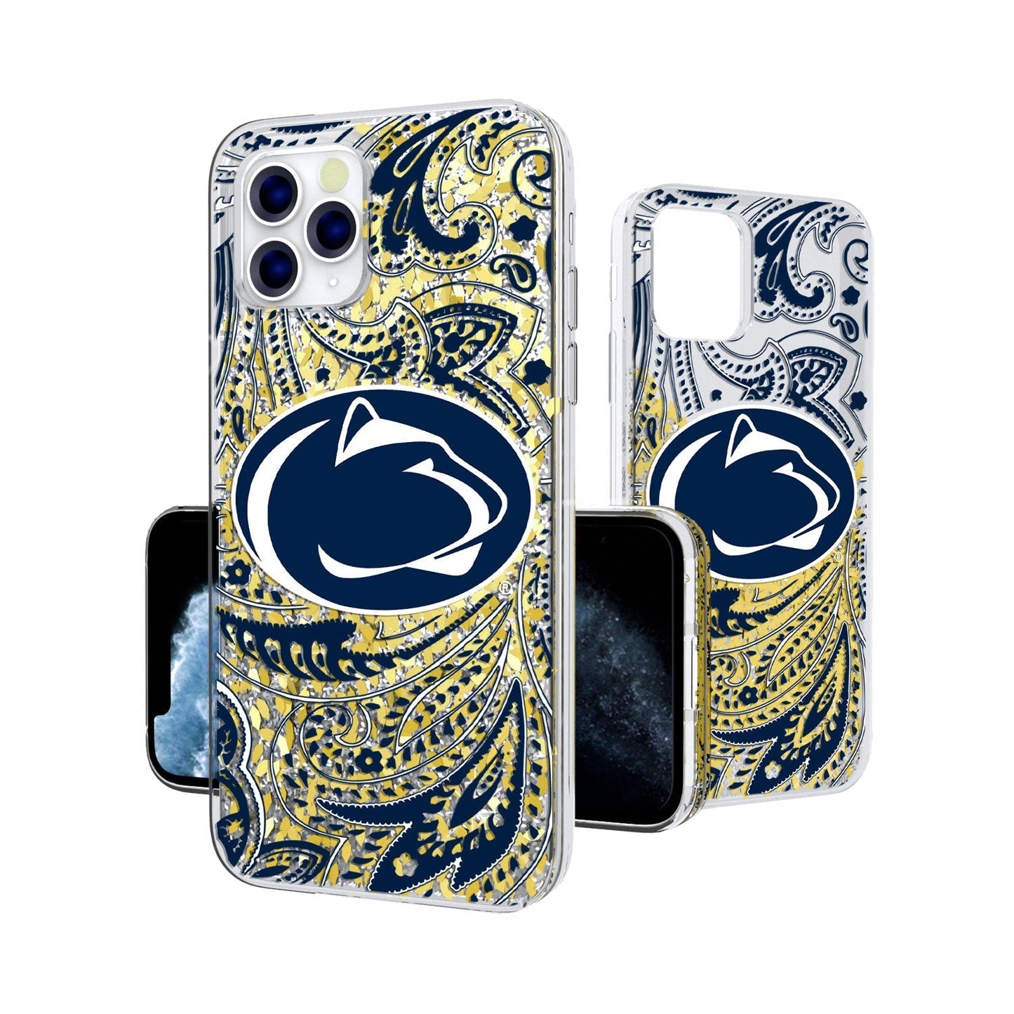 Penn State Nittany Lions Paisley Gold Glitter Case