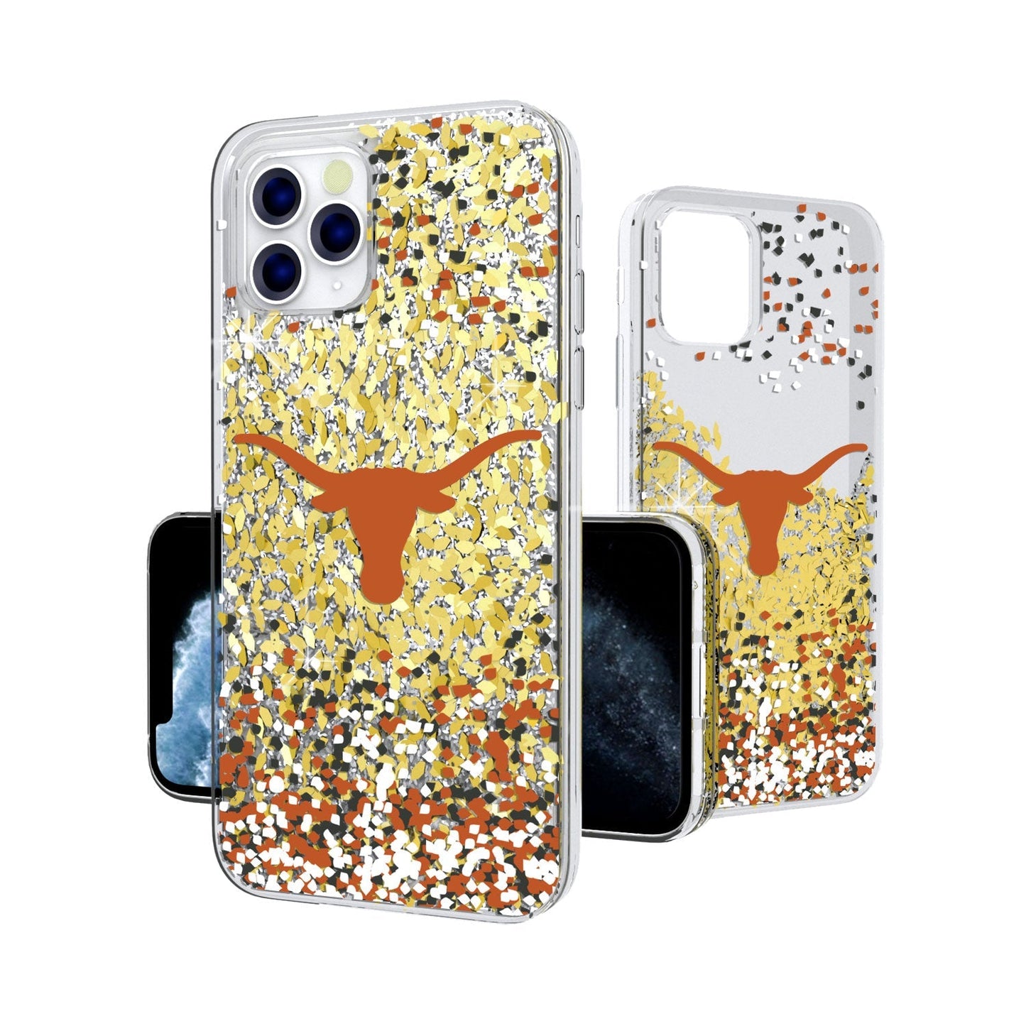 Texas Longhorns Confetti Gold Glitter Case