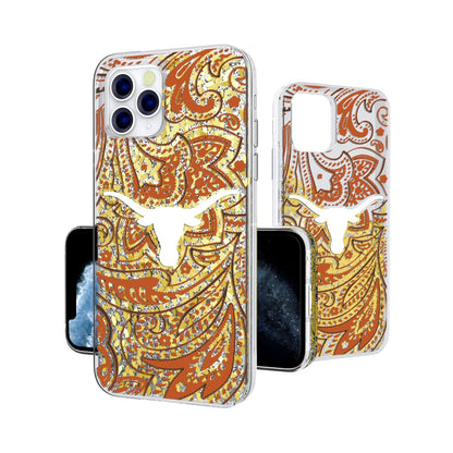 Texas Longhorns Paisley Gold Glitter Case