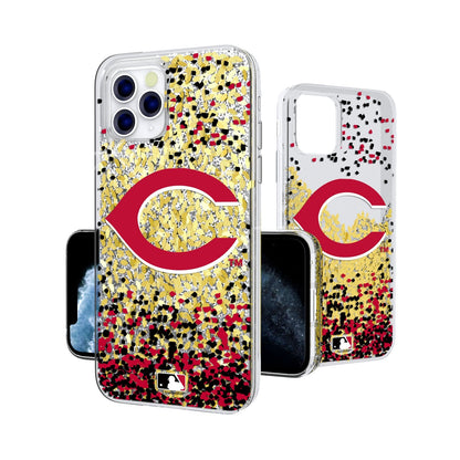 Cincinnati Reds Confetti Gold Glitter Case