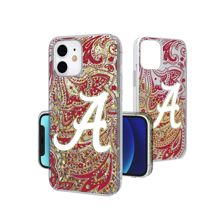 Alabama Crimson Tide Paisley Gold Glitter Case