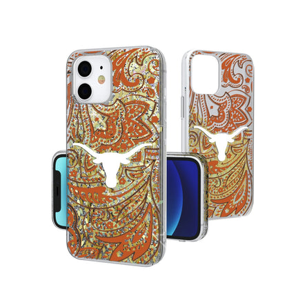 Texas Longhorns Paisley Gold Glitter Case