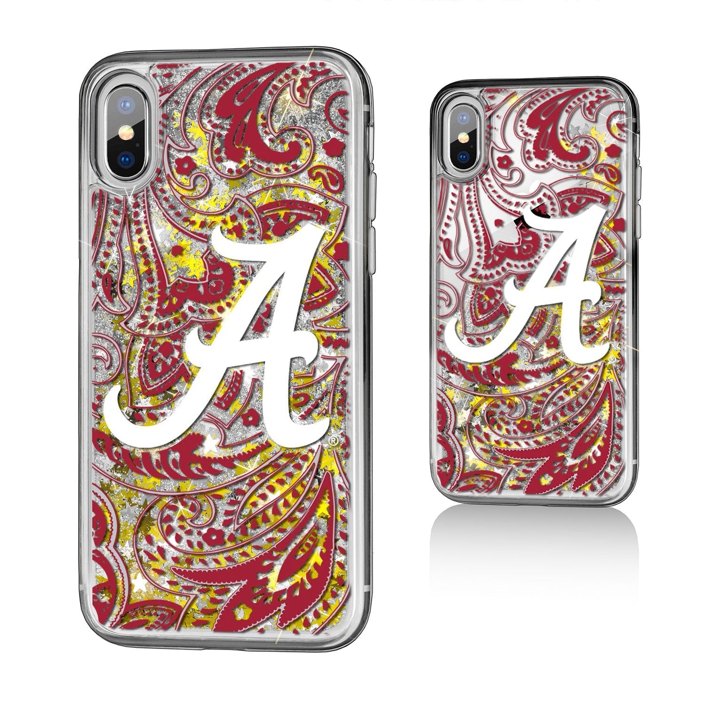 Alabama Crimson Tide Paisley Gold Glitter Case