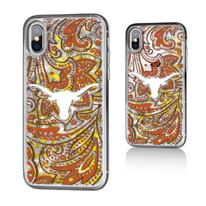 Texas Longhorns Paisley Gold Glitter Case