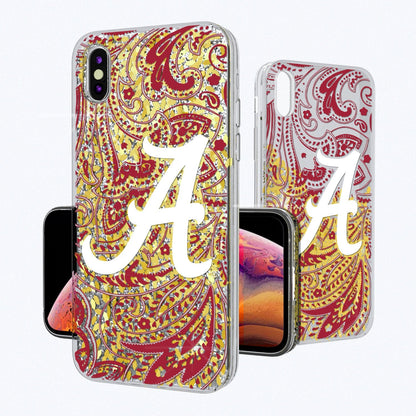 Alabama Crimson Tide Paisley Gold Glitter Case