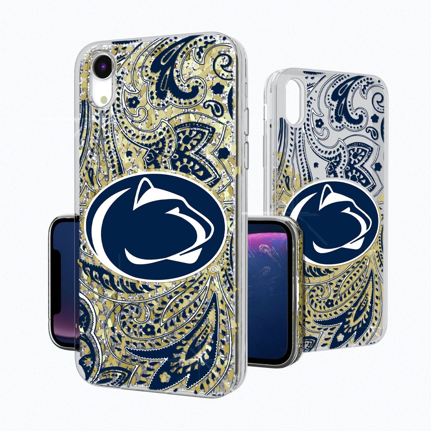 Penn State Nittany Lions Paisley Gold Glitter Case