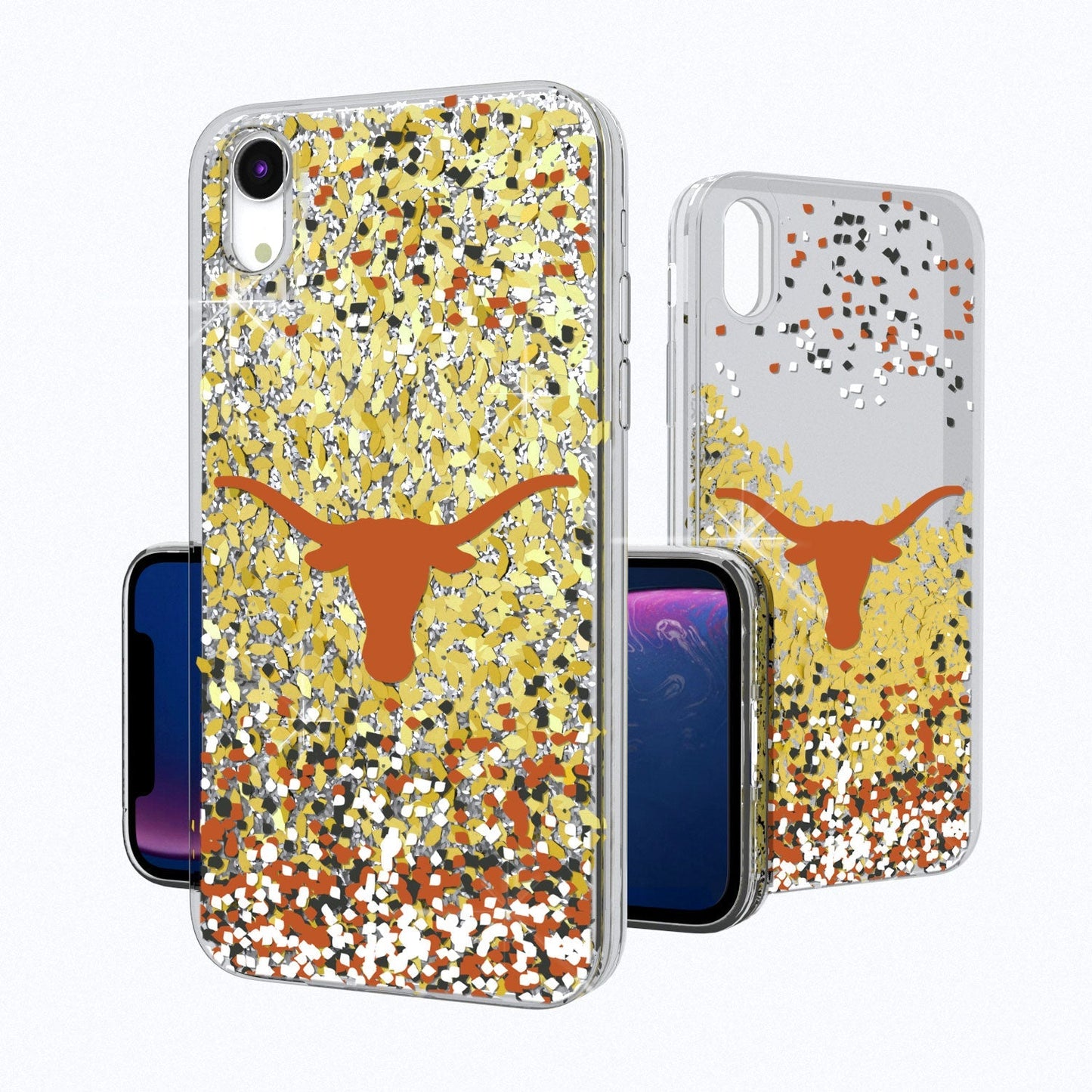 Texas Longhorns Confetti Gold Glitter Case