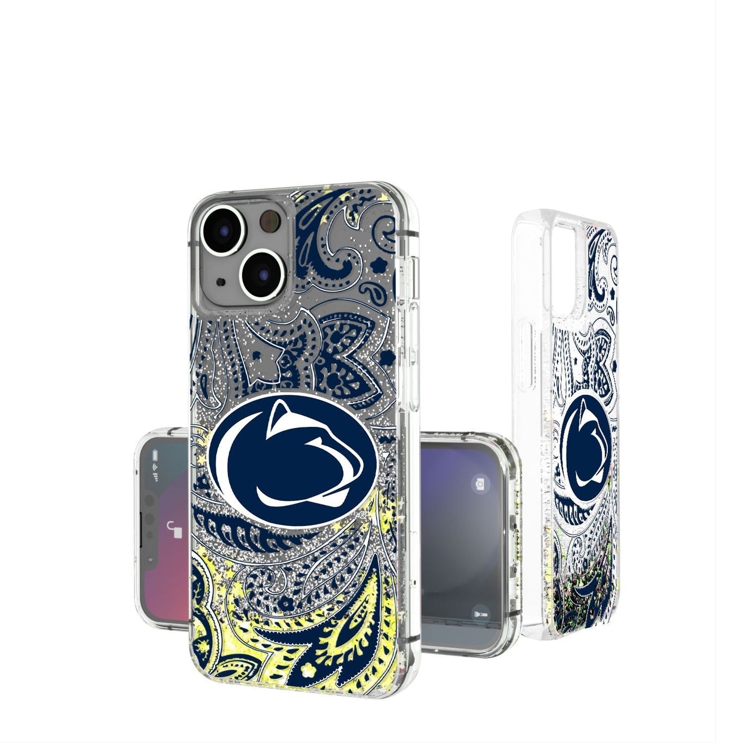 Penn State Nittany Lions Paisley Gold Glitter Case