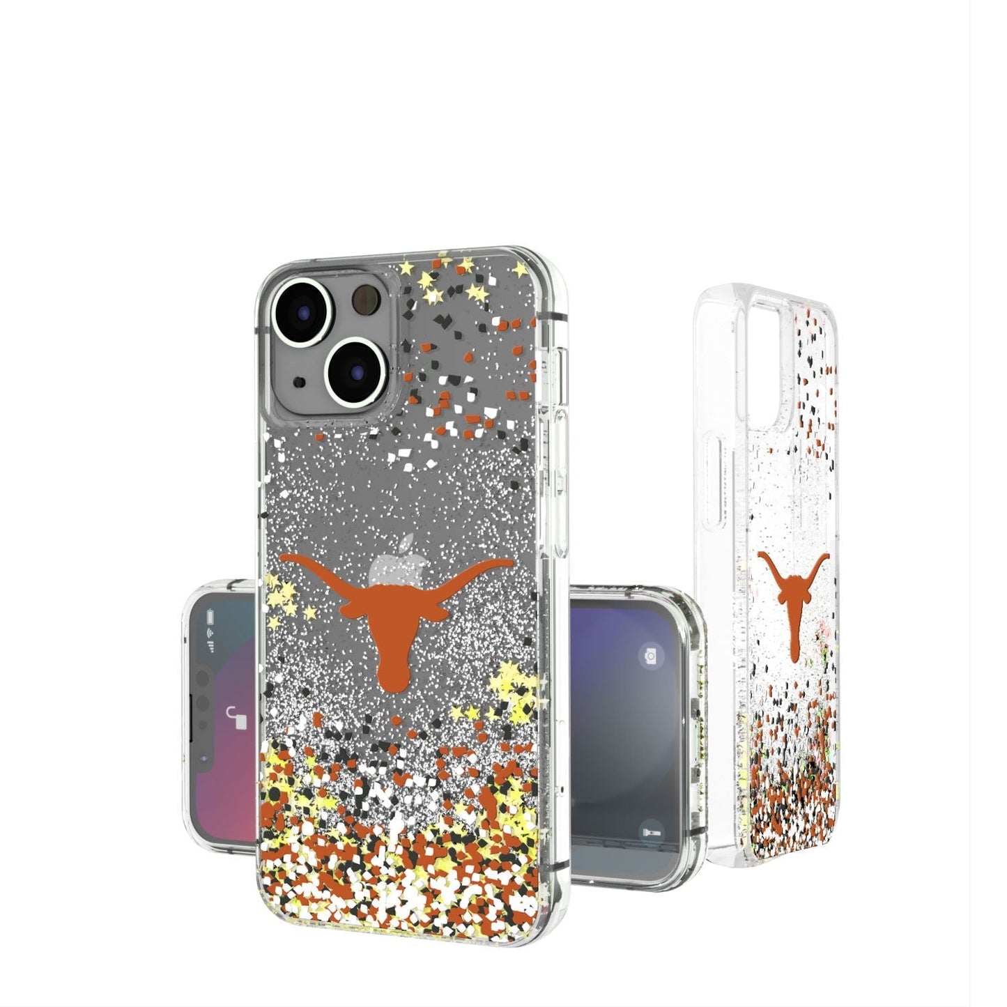 Texas Longhorns Confetti Gold Glitter Case