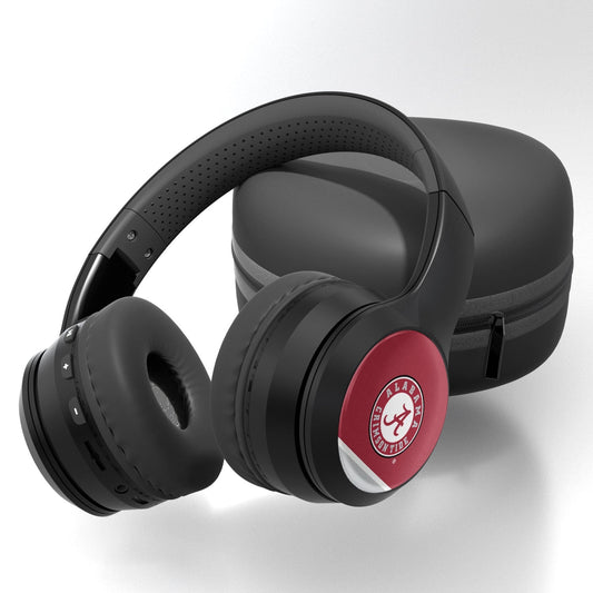 Alabama Crimson Tide Stripe Wireless Over-Ear Bluetooth Headphones