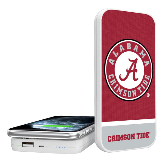 Alabama Crimson Tide Solid Wordmark 5000mAh Portable Wireless Charger