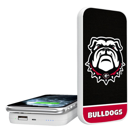 Georgia Bulldogs Solid Wordmark 5000mAh Portable Wireless Charger