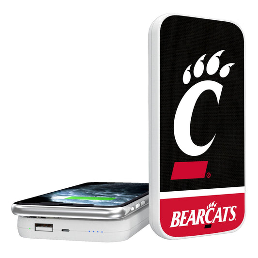 Cincinnati Bearcats Solid Wordmark 5000mAh Portable Wireless Charger