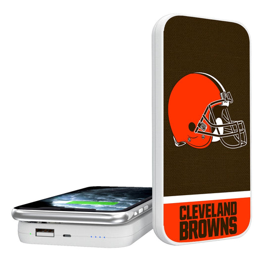 Cleveland Browns Solid Wordmark 5000mAh Portable Wireless Charger-0