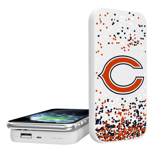 Chicago Bears Confetti 5000mAh Portable Wireless Charger-0