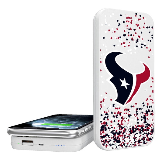 Houston Texans Confetti 5000mAh Portable Wireless Charger-0