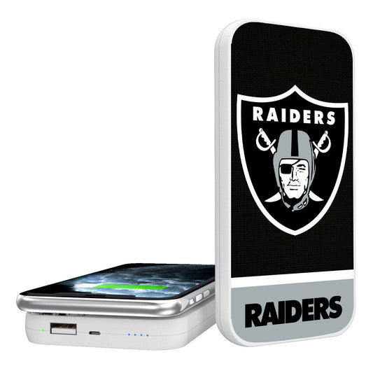 Las Vegas Raiders Solid Wordmark 5000mAh Portable Wireless Charger