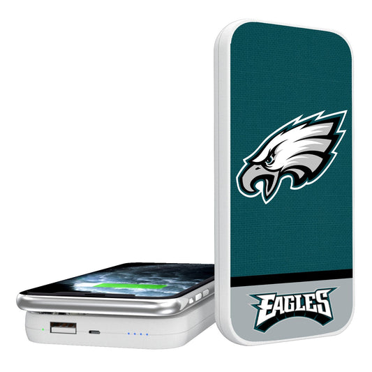 Philadelphia Eagles Solid Wordmark 5000mAh Portable Wireless Charger