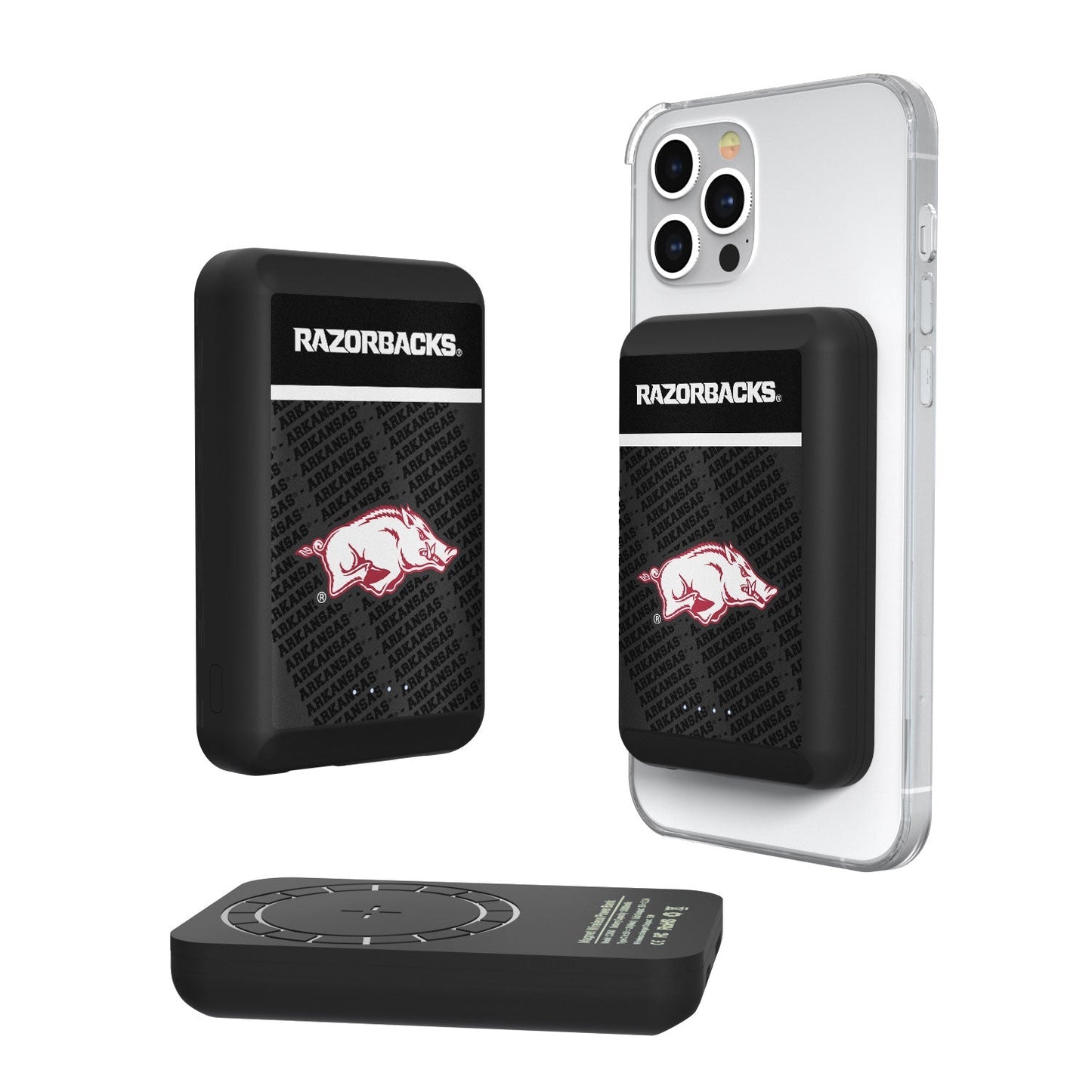 Arkansas Razorbacks Endzone Plus 5000mAh Magnetic Wireless Charger