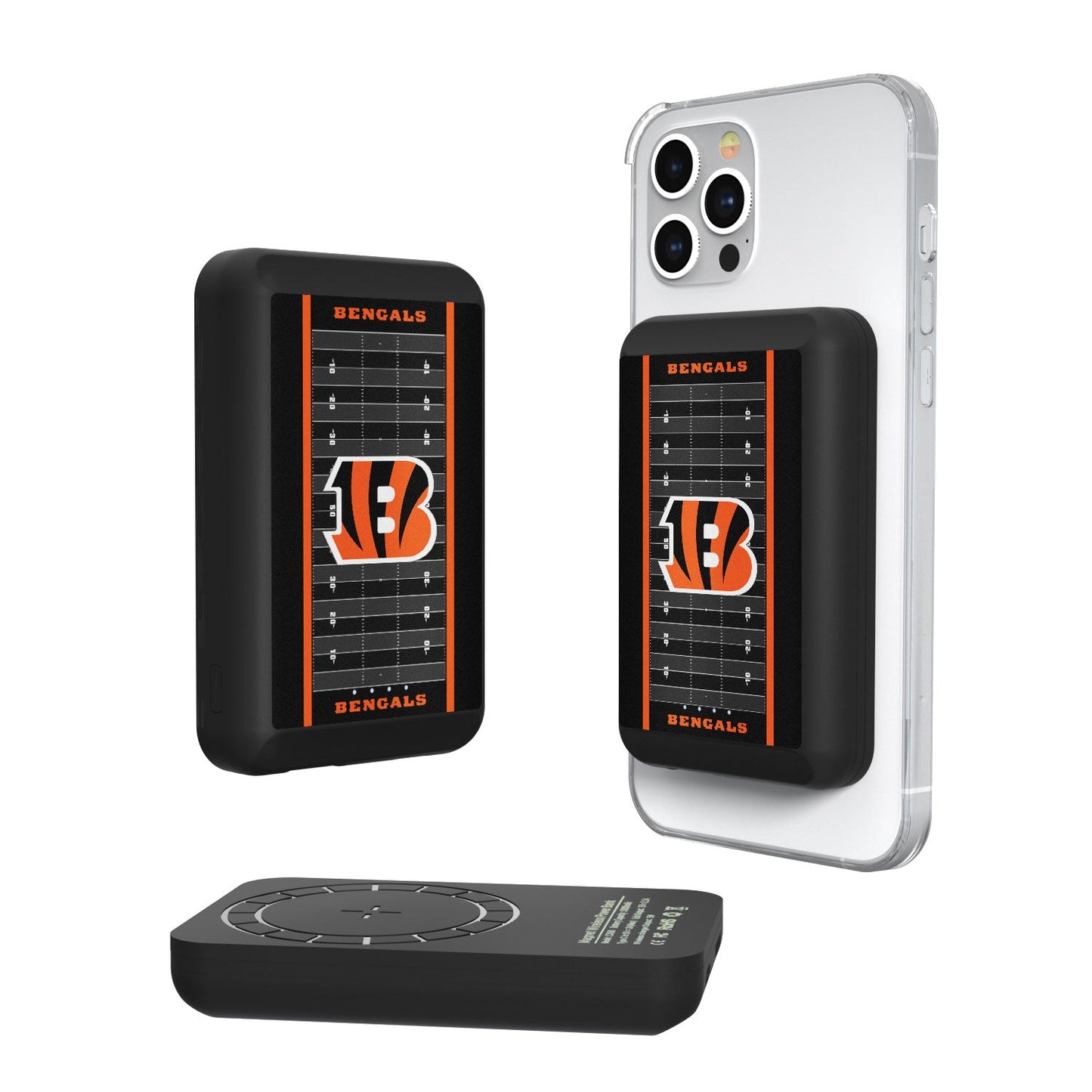 Cincinnati Bengals Football Field 5000mAh Magnetic Wireless Charger