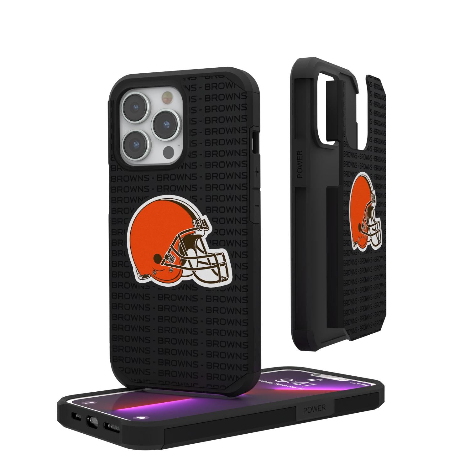 Cleveland Browns Blackletter Rugged Case-0