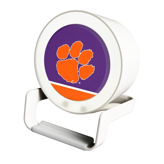 Clemson Tigers Solid Wordmark Night Light Charger and Bluetooth Speaker