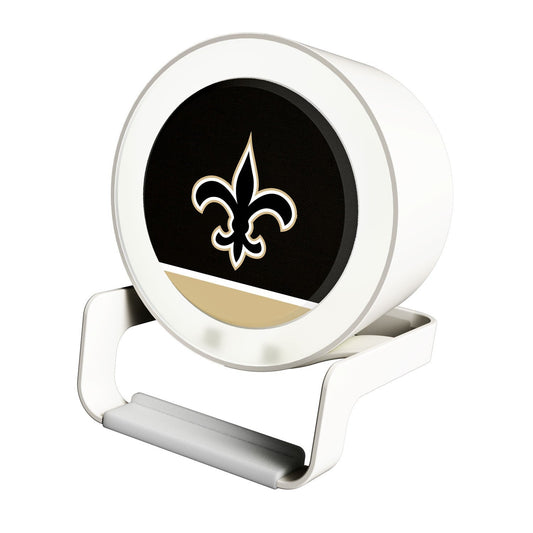 New Orleans Saints Solid Wordmark Night Light Charger and Bluetooth Speaker-0