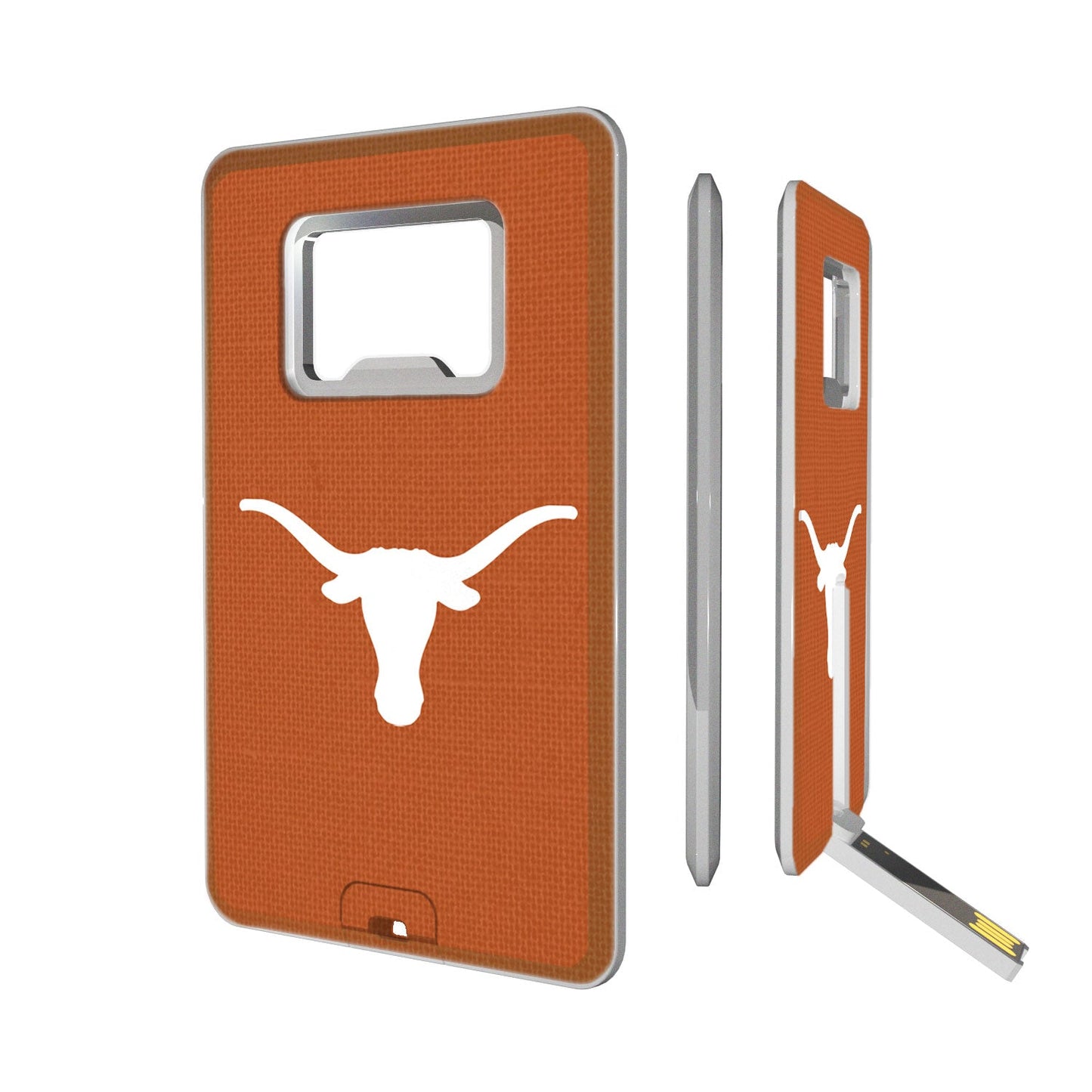 Texas Longhorns Solid Credit Card USB Drive with Bottle Opener 16GB