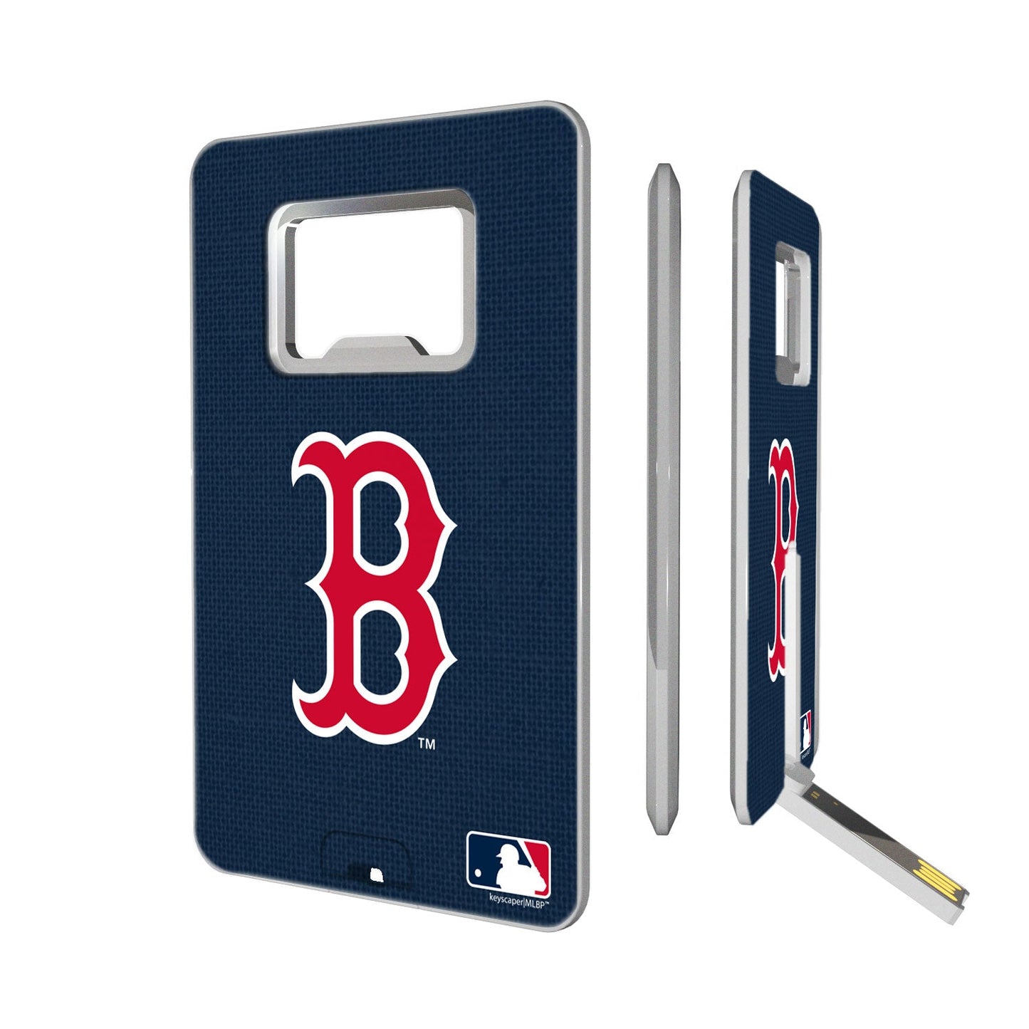 Boston Red Sox Red Sox Solid Credit Card USB Drive with Bottle Opener 16GB