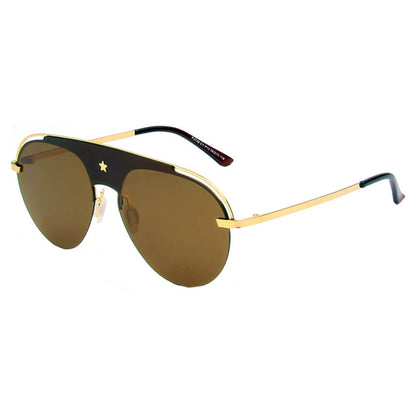 OVIEDO | Classic Polarized Aviator Fashion Ornate Brow Bar Sunglasses-0