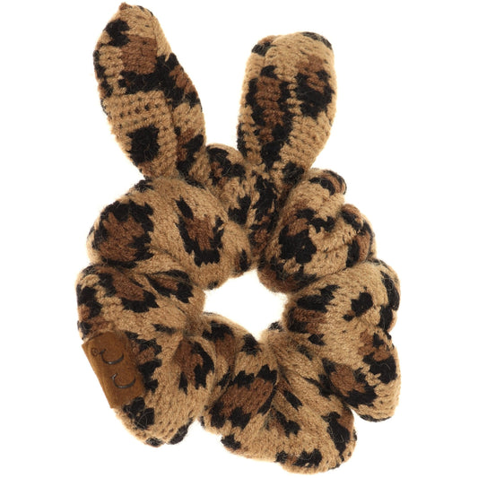 Leopard Jacquard Ponytail Scrunchie