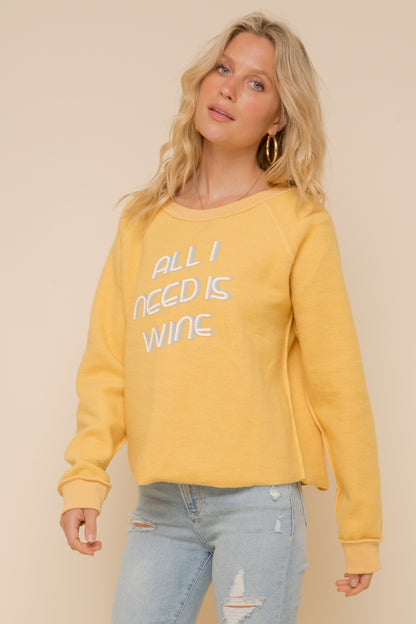 Hem and Thread Reversible Sweatshirt