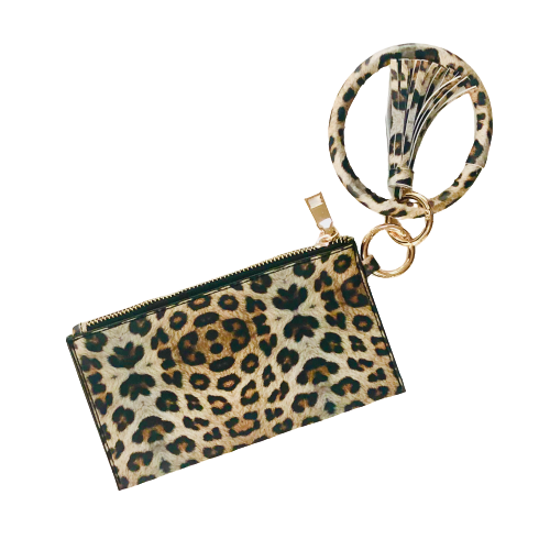 Leopard Keychain Bangle and Clutch