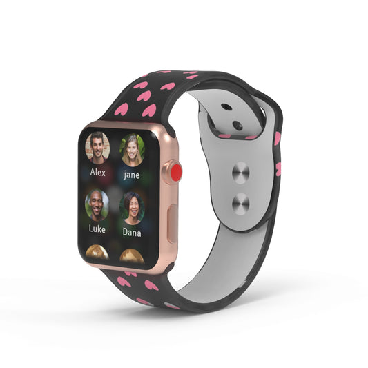 Hearts and Love Silicone Apple Watch Band