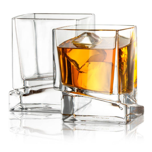 Set of 2 Carre Square Whiskey Glasses
