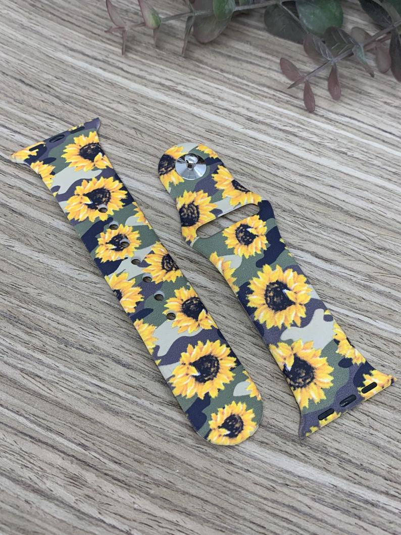 Sunflower Camouflage Apple Watch Band