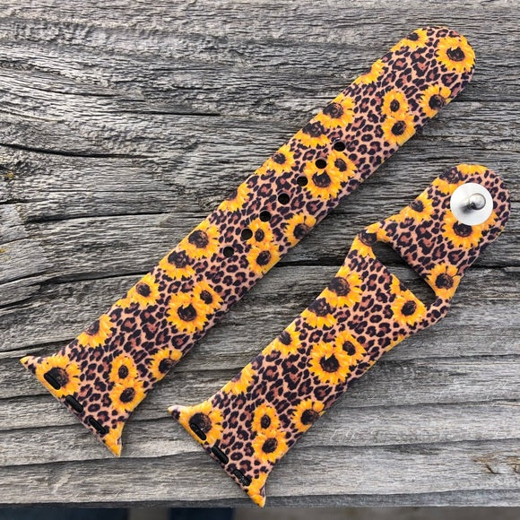 Leopard Sunflower Apple Watch Band