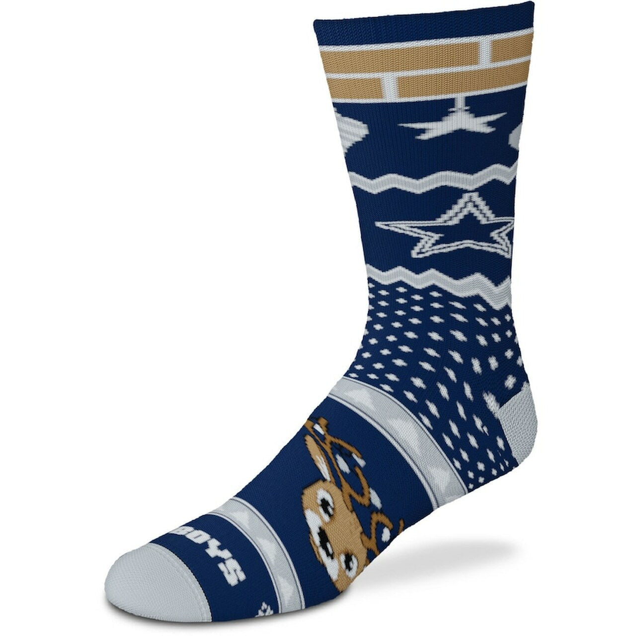 Dallas Cowboys Holiday Cheer Sweater Crew Socks