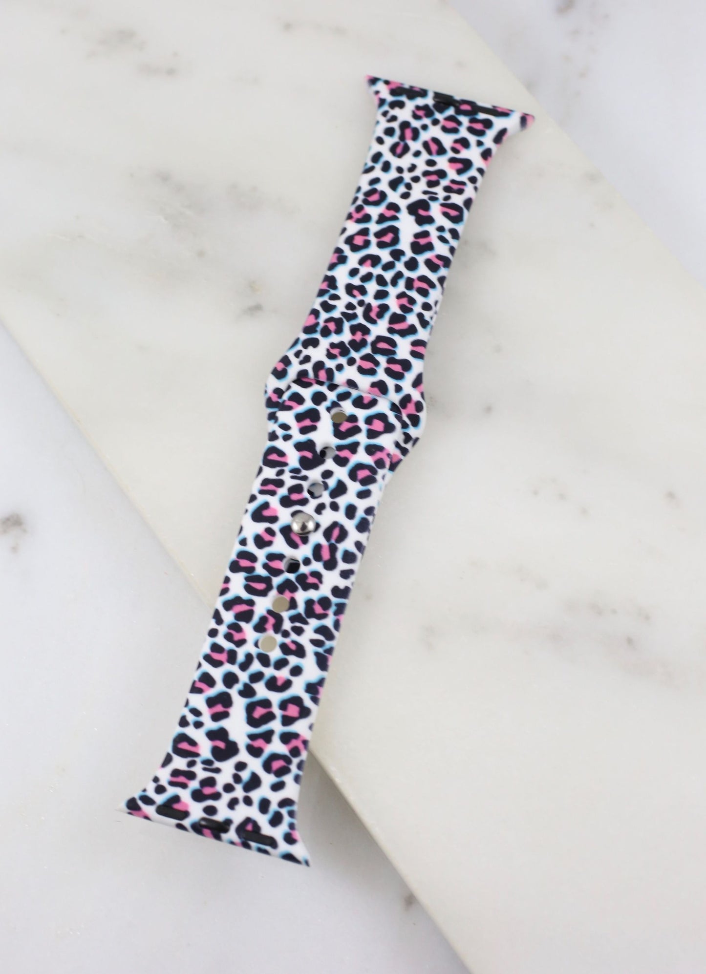 Multi Colored Leopard Apple Watch Band